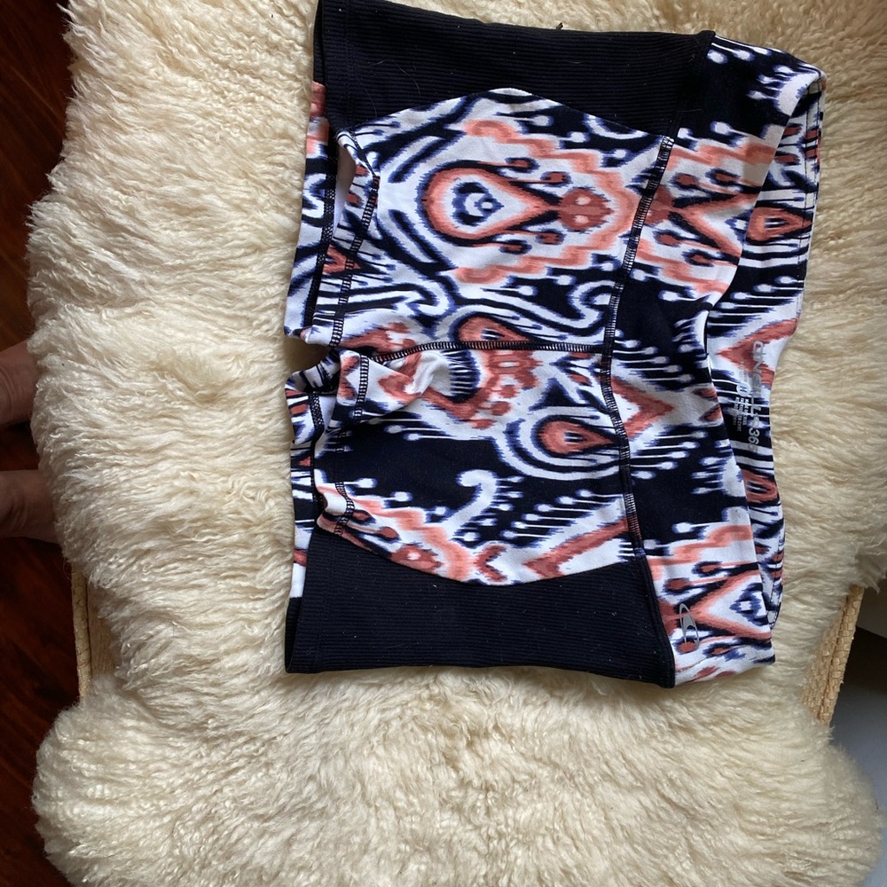 O'Neill Black, Pink, Blue and White Patterned Athletic Shorts